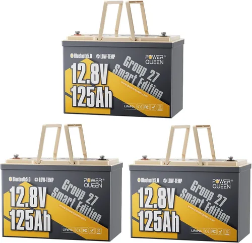 Miniatura 13 de Power Queen Batería Lifepo4 de 12V 100ah de litio, batería de ciclo profundo del grupo 31 con 1280Wh de energía, hasta 15000 ciclos y vida útil