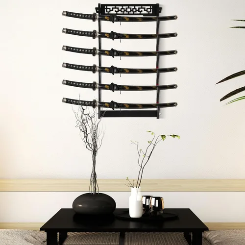 Miniatura 3 de Barydat Soporte de pared Katana para espada, soporte de pared Katana Samurai, estante de exhibición, regalos para la colección japonesa