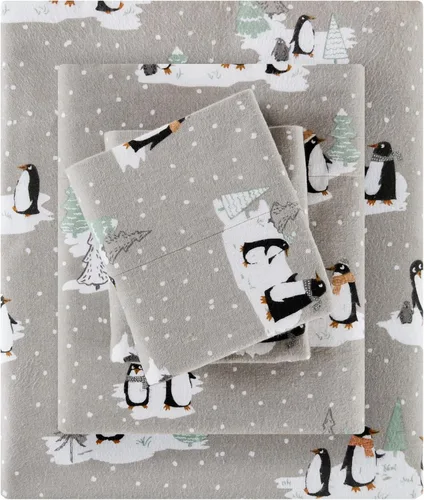 Miniatura 25 de True North by Sleep Philosophy - Sábana de franela acogedora y cálida 100% algodón - Estampado novedoso de animales y estrellas, lindo, ultrasuave