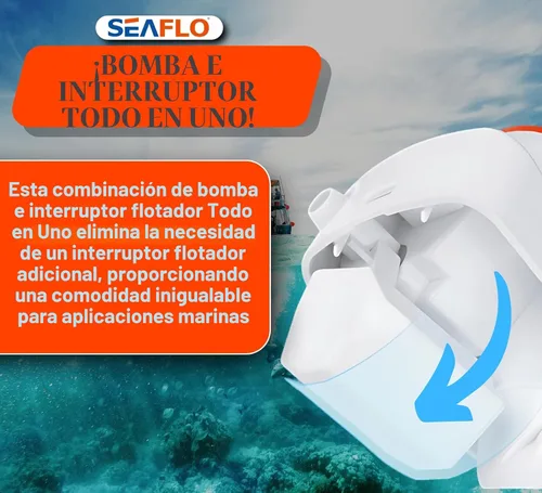 Miniatura 4 de SEAFLO Bomba de sentina automática serie 06 – 12 V CC, 750 GPH, interruptor de flotador integrado, totalmente sumergible, construcción duradera