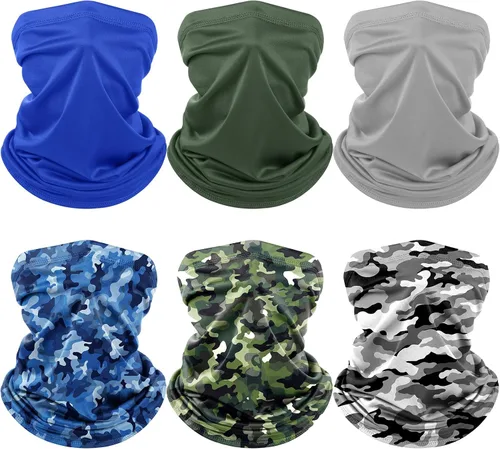 Miniatura 13 de Geyoga 6 piezas de protección UV para el verano, polaina de cuello refrescante, ropa para la cara, polaina para cuello, bufanda, protector solar