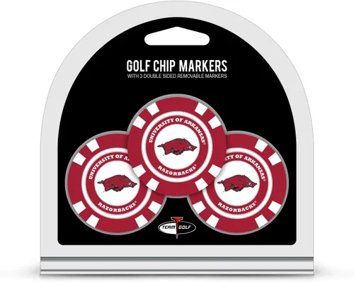 Miniatura 8 de Team Golf NCAA - Marcadores para pelotas de golf tamaño de ficha de póquer con marcadores de doble cara esmaltados más pequeños