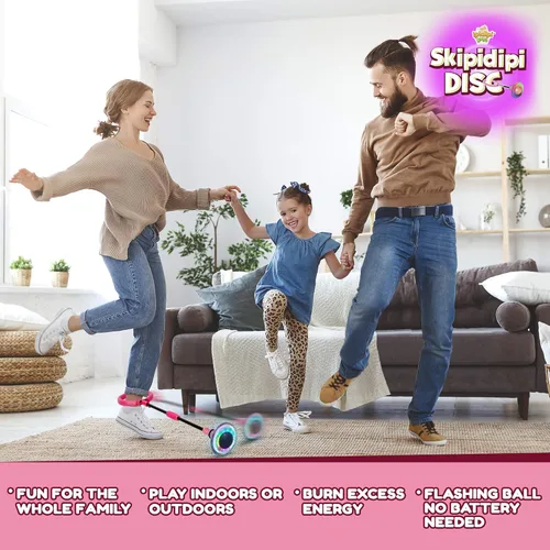 Miniatura 4 de IPIDIPI TOYS - Pelota de salto retro intermitente rosa, juguete de tobillo, cuerda para saltar, mejora la coordinación, haz ejercicio de la manera