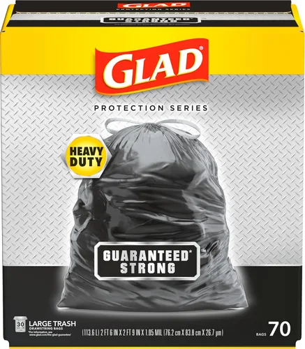 Miniatura 10 de Glad ForceFlex - Bolsas de basura resistentes con cordón ajustables con Clorox, Mountain Air, 30 galones, 50 unidades (el paquete puede variar)