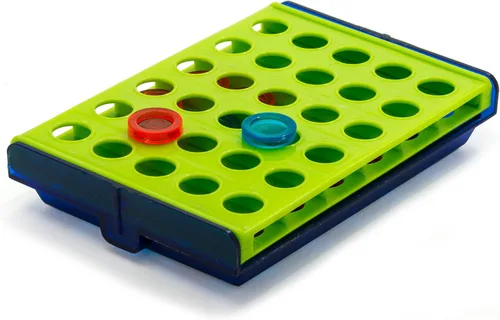 Miniatura 3 de JA-RU Mini juego 4 en una fila (1 juguete) - Juego clásico de cuatro en una fila para niños Mini juegos de mesa para viajes, juegos de recreo