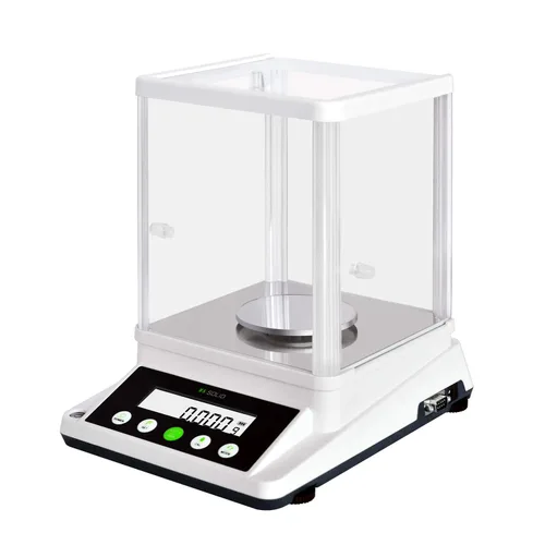 Balanza analítica de laboratorio U.S. Solid de 3.88 oz x 0.001 mg con pantallas LCD frontales y traseras duales, RS232, conteo de piezas, escudo de