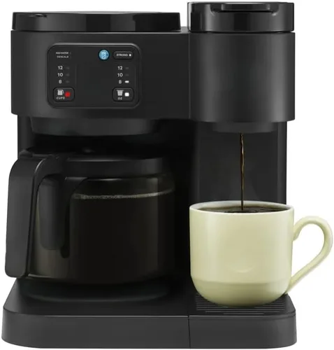 Miniatura 9 de KeuriigK K Duo Essentials, Cafetera y jarra de una sola porción en cápsulas K Cup, varios tamaños (8, 10 o 12 onzas), jarra de vidrio de 12 tazas
