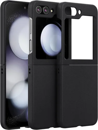 Miniatura 8 de Funda delgada para Galaxy Z Flip 5, parte trasera de policarbonato duro, sensación esmerilada, soporte de carga inalámbrica, ligera, a prueba