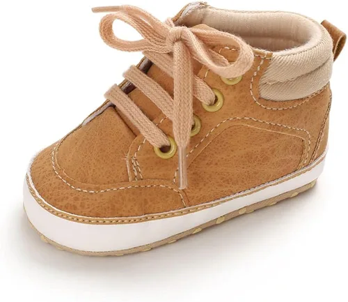 Sekantrol Zapatos de cuna para recién nacidos y niñas para primer andador suela de goma suave zapatos de moda para bebés mocasines de vestir Oxford