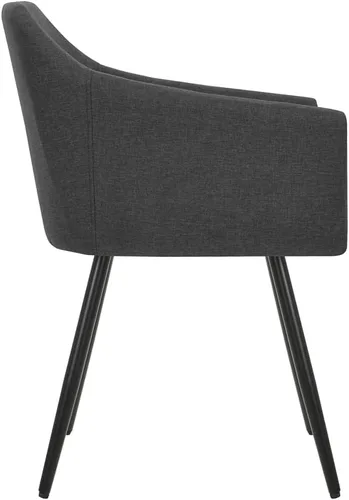 Miniatura 4 de Sillas de comedor, 2 piezas de tela gris oscuro, asientos únicos, sillas de comedor de cocina para comedor diario o eventos especiales como