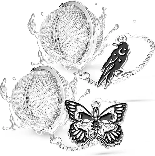 Miniatura 12 de 3 infusor de té TeaSanavie Loose Tea Steeper de acero inoxidable de malla fina bola de té de hojas sueltas Infusores de té que brillan