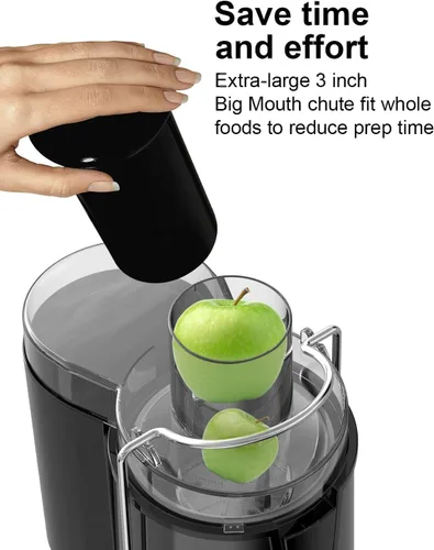 Miniatura 2 de SIFENE Exprimidor centrífugo con boca de 3 pulgadas de ancho, extractor de jugo compacto para frutas y verduras, 3 velocidades de control de alta