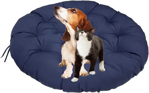 Miniatura 9 de Cojín redondo grueso para silla Papasan de 15.7 x 15.7 in, cojín de suelo extraíble para exteriores, cojín para silla Papasan al aire libre, cojín