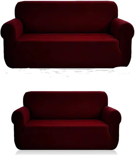 Luxury Home Juego de fundas protectoras para sofá, elastano elástico, antideslizante, para muebles de 3/2 cojines