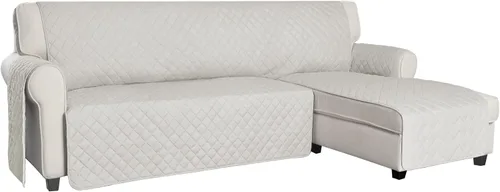 Miniatura 15 de ISSUNTEX - Fundas de sofá seccional para perros, funda reversible en forma de L para sofá, protector de chaise lounge resistente al agua