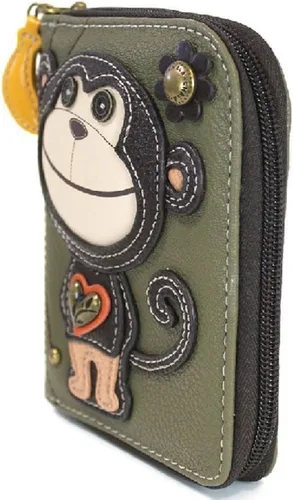 Miniatura 3 de Chala Monkey - Cartera de pulsera con cremallera, Oliva oscuro