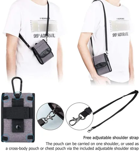 Miniatura 4 de Funda para cámara + 2 correas de mano para muñeca: estuche compacto para cámara con 2 correas de cuero para muñeca