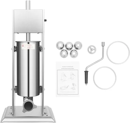 Máquina para hacer churros comerciales de acero inoxidable de 5 L, máquina para hacer churros españoles + 6 boquillas de diferentes formas, máquina