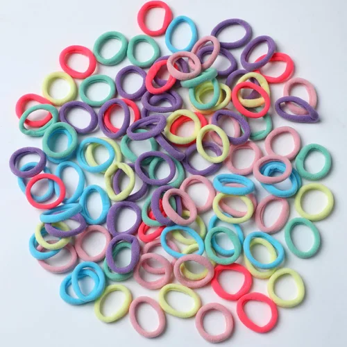 Miniatura 9 de Ligas para el cabello, mini bandas para el cabello coloridas sin costuras, suaves y elásticas, soportes para cola de caballo (coloridas, 200 piezas)