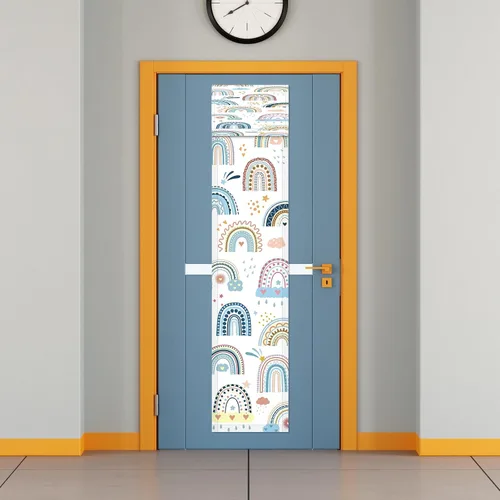 Miniatura 3 de Leinuosen 2 piezas cortinas cubiertas para puerta y ventana de aula, cortinas opacas de bloqueo para puertas de vidrio, cobertura de ventanas