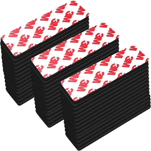 Miniatura 8 de Thaibear Tira magnética, cinta magnética flexible con respaldo adhesivo (paquete de 16, 3 x 1 pulgadas), tiras magnéticas adhesivas fuertes