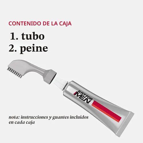 Miniatura 3 de Just For Men Easy Comb-In Color - Tinte para el cabello para hombre, fácil aplicación sin mezcla, con aplicador de peine, marrón oscuro, A-50