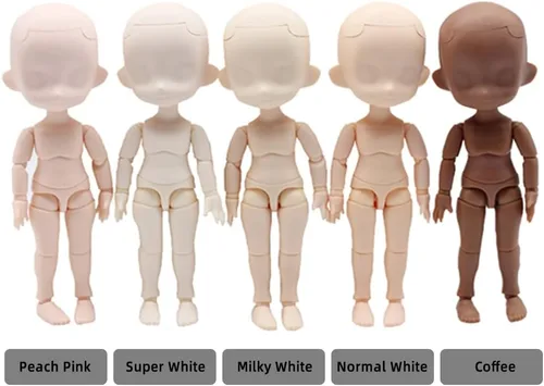 Miniatura 5 de niannyyhouse DOD - Figuras de acción de muñeca de 5.1 in, cuerpo adecuado para muñecas BJD de 1/12 (normal blanco-paquete estándar B)