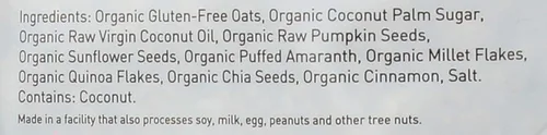 Miniatura 4 de purely elizabeth. Granola de grano antiguo, sin gluten, vegana y sin OMG, certificada orgánica, horneada con aceite de coco, calabaza y canela, 12