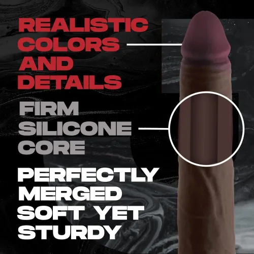 Miniatura 3 de Model J - Consolador realista recto para penetración profunda, juguete sexual de silicona líquida de doble densidad para mujeres y hombres