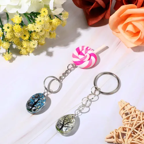 Miniatura 4 de 12 colgantes para collares, colgantes grandes de árbol de flores secas, dijes de flores prensadas, cuentas de resina de gota de agua, adornos