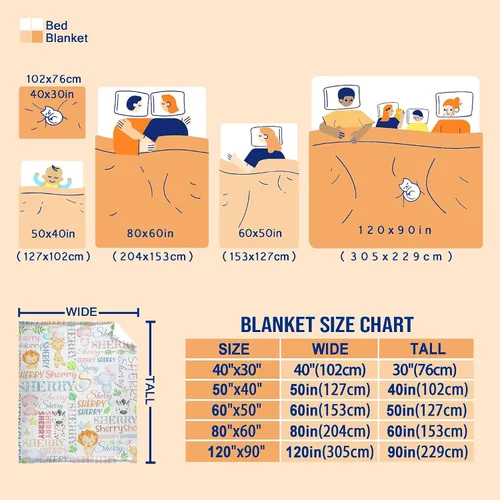 Miniatura 6 de Manta personalizada con nombre de bebé, regalo para niños y niñas, franela suave, manta personalizada con león, elefante, jirafa, manta de forro