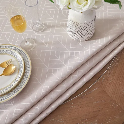 Miniatura 5 de Mantel redondo de Jacquard, mantel de mesa de poliéster con patrón geométrico, sedoso, suave, impermeable, lavable, para cocina, comedor, exterior