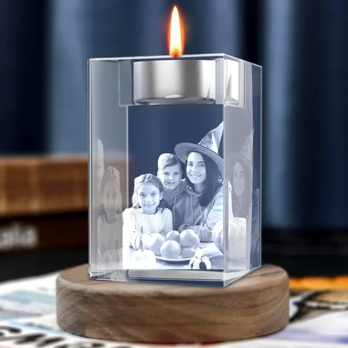 Miniatura 15 de Foto de cristal 3D personalizada: recuerdo grabado personalizado para el día del padre, regalo único de aniversario de cumpleaños para papá, mujer