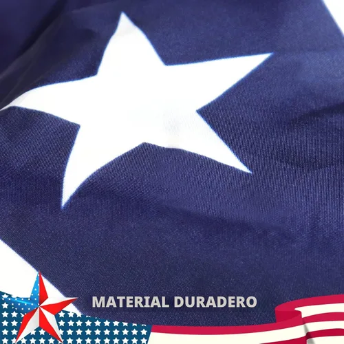 Miniatura 4 de Bandera de abanico plisada estadounidense de 3 x 6 pies (juego de 4) – Banderines patrióticos de medio abanico, decoraciones del Día de los Caídos