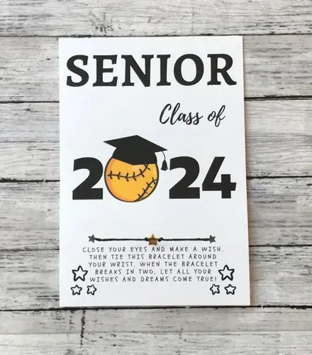 Miniatura 6 de Softball Wish Bracelet, Softball Gift, Team Gift, Softball Card, Graduation, Senior Year, Sports Team Party Favor Gift, Team Wish Gift