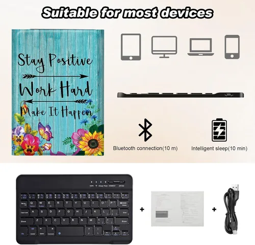 Miniatura 5 de DEGDFSGR Funda para Samsung Galaxy Tab A8 10.5 con teclado, teclado inalámbrico desmontable cierre magnético, funda protectora para Samsung Tab A8
