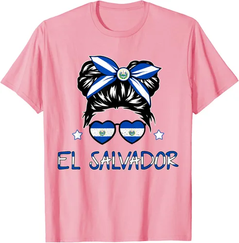 Miniatura 59 de Camiseta de El Salvador para Niñas Bandera Patrimonio Hispano Salvadoreño