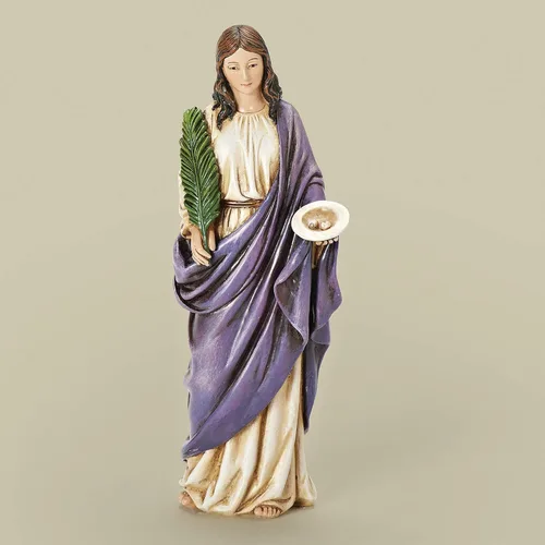 Joseph's Studio by Roman Inc., Colección Renaissance, figura de estatua de Santa Lucía, figura de 6 pulgadas de alto, figura religiosa, decoración