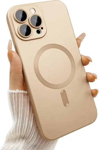 Miniatura 11 de ankofave Funda magnética para iPhone 12 Pro Max para mujer, a prueba de golpes, diseño metálico de lujo mate con protector completo de lente