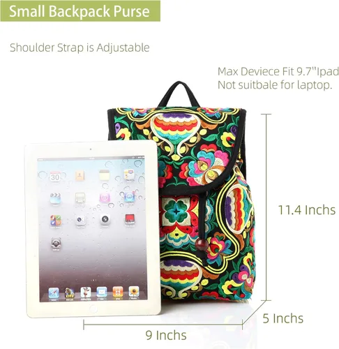 Miniatura 5 de Goodhan - Mochila de viaje para mujer, diseño clásico de bordado étnico