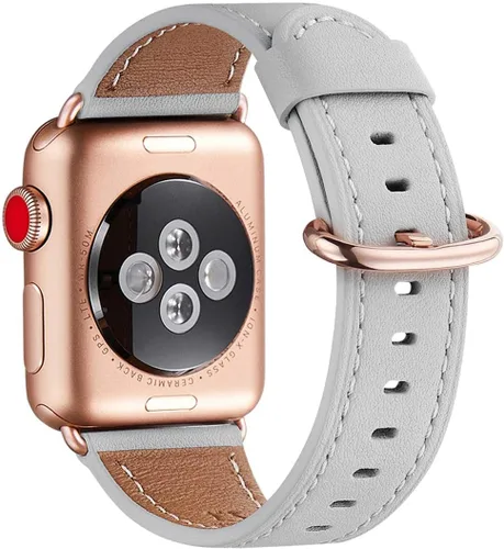 Miniatura 43 de WFEAGL Compatible con Apple Watch Banda 38mm 40mm 41mm para Mujeres, Correa de Cuero de Grano Superior para iWatch Ultra SE & Series 9 8 7 6 5 4 3