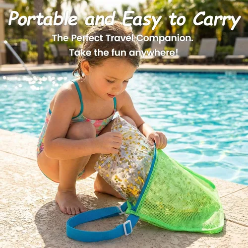 Miniatura 6 de FUTUREPLUSX Pelotas de playa con purpurina de 16 pulgadas, 2 bolas de piscina inflables con confeti dorado para niños, cumpleaños, verano, fiesta