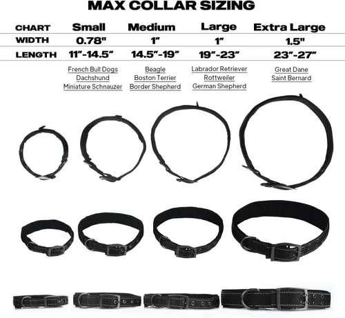 Miniatura 5 de Collares para perros PetiFine para perros medianos, acolchados de neopreno y ajustables, collares para mascotas reflectantes anchos y resistentes