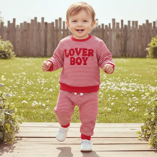 Miniatura 3 de Engofs Conjunto de sudadera de manga larga para bebé niño y niña, 2 piezas, sudadera de manga larga para otoño e invierno