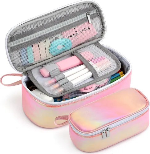 Miniatura 11 de Jcocylse Estuche para Lápices de Gran Capacidad, Estuche Portátil para Lápices, Bolsa para Suministros Escolares para Estudiantes Universitarios