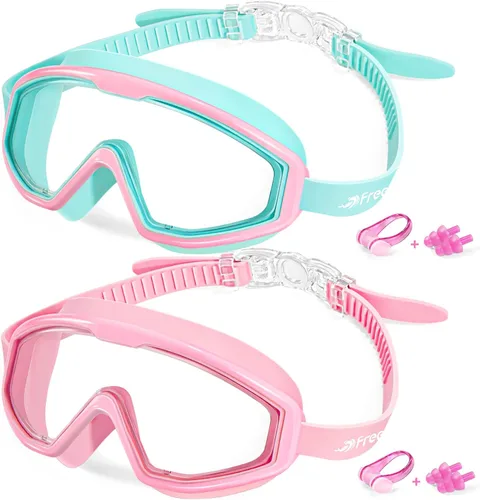 Miniatura 8 de Freela Gafas de natación transparentes para niños de 3 a 15 años, antiniebla, sin fugas, para piscina, playa, natación