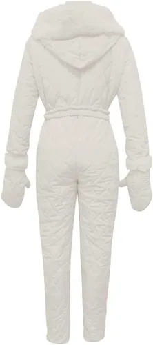 Miniatura 2 de Overol de invierno para mujer, con guantes, talla grande, impermeable, para deportes al aire libre, con capucha, para snowboard y nieve