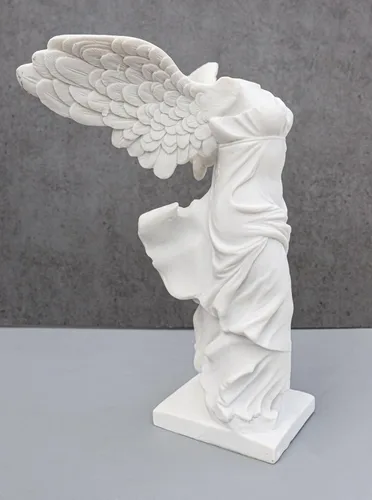 Miniatura 7 de Ebros - Estatua de la victoria de samotracia con alas grandes, 10.5 pulgadas de alto, figura de diosa griega romana Victoria, artefacto de ruina