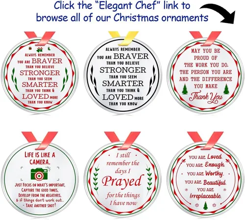 Miniatura 7 de Adorno de Navidad con texto en inglés «Thank You» «May You Be Proud of– Compañero de trabajo, apreciación laboral, recuerdo de jubilación