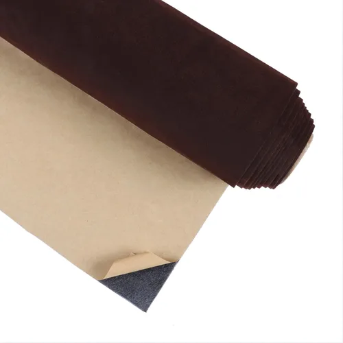 CRE8TIVE Forro de Terciopelo Autoadhesivo de Colores para Cajón de Joyas 12"x80" Papel Tapiz de Terciopelo Marrón Despegar y Pegar Forro de Tela de